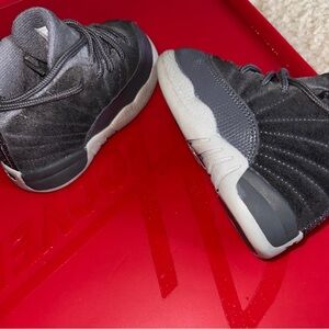Kids Black and Gray retro Jordans
